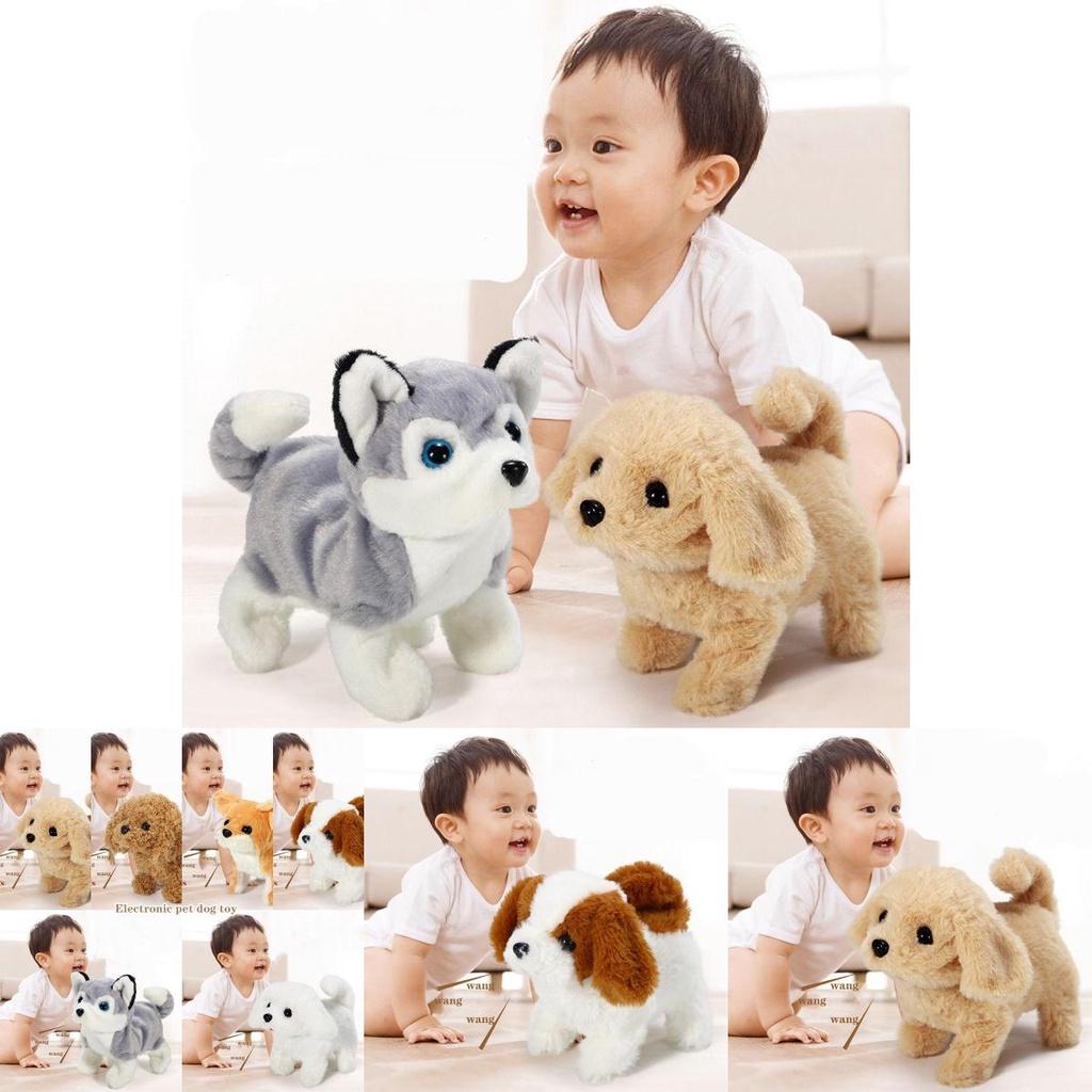 Schattig elektronisch robothondje van pluche met levensechte kenmerken voor kinderen.