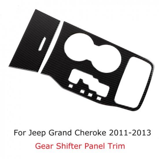 Console Gear Shift Box Cover Trim for Jeep Grand Cherokee 2011-2013 Carbon Fiber