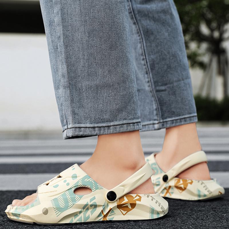 Fashion Men Slides Male Summer Shoes Outside Thick Sole Comfortable Home Men Slippers Outdoor Unisex Massage Shoes Hot Sale