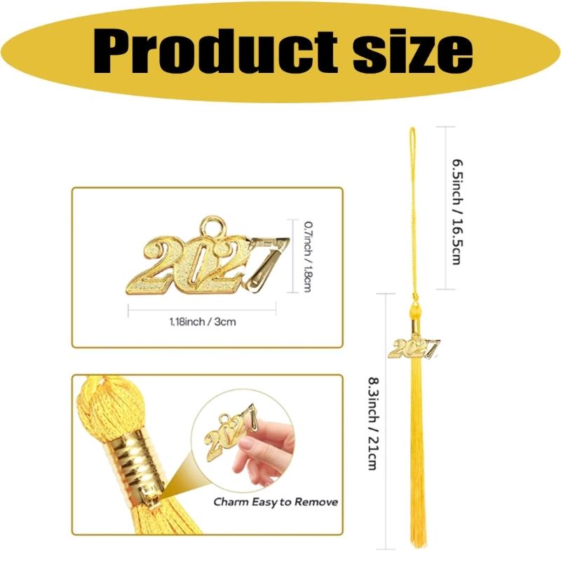 2027 Graduation Year Tassels With Polyester Strand For Ceremonies And Designs