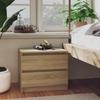 VidaXL Bedside Table Sonoma Oak 50x39x43.5 Cm Chipboard