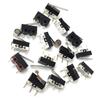 Universal 3-Pin Small Limit Switch with Roller and Straight Lever: Normally Open/Closed for Mouse, Home Appliances, and Travel Switch.