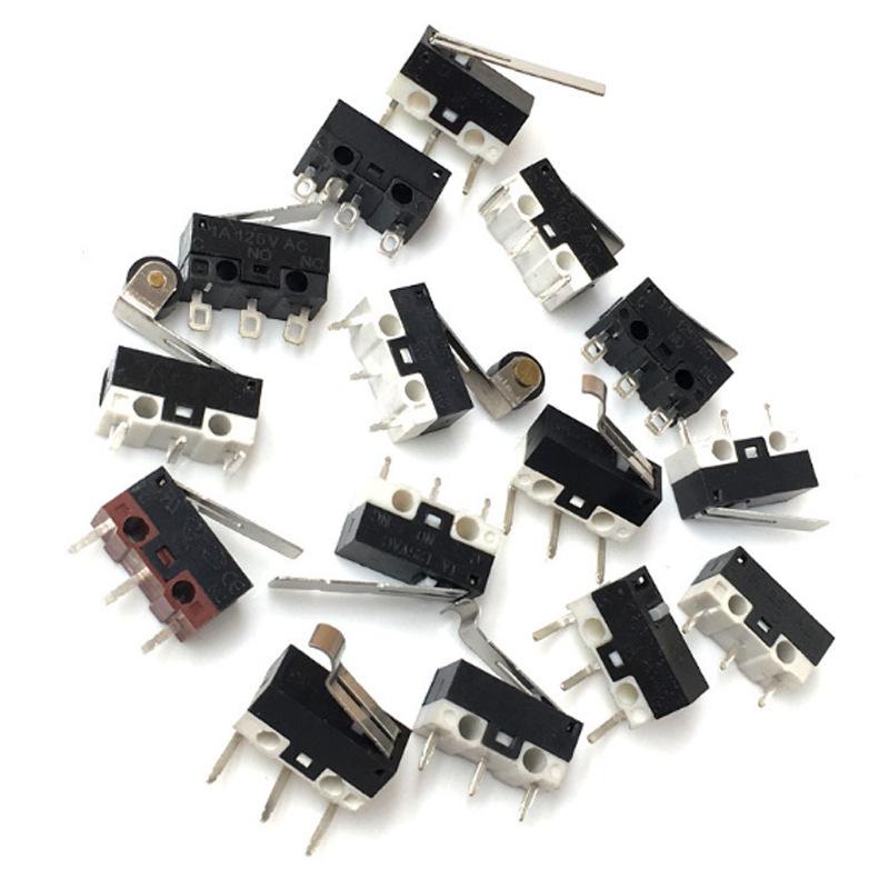 Universal 3-Pin Small Limit Switch with Roller and Straight Lever: Normally Open/Closed for Mouse, Home Appliances, and Travel Switch.