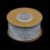 Christmas Organza Ribbon Snowflake Ribbons Handmade DIY Gift Wrapping Decoration Wreath Home Decor