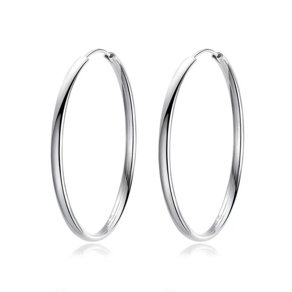 Niche Cold Style Plain Hollow Glossy Fashion Exaggerated Large Circle Earrings for Women
