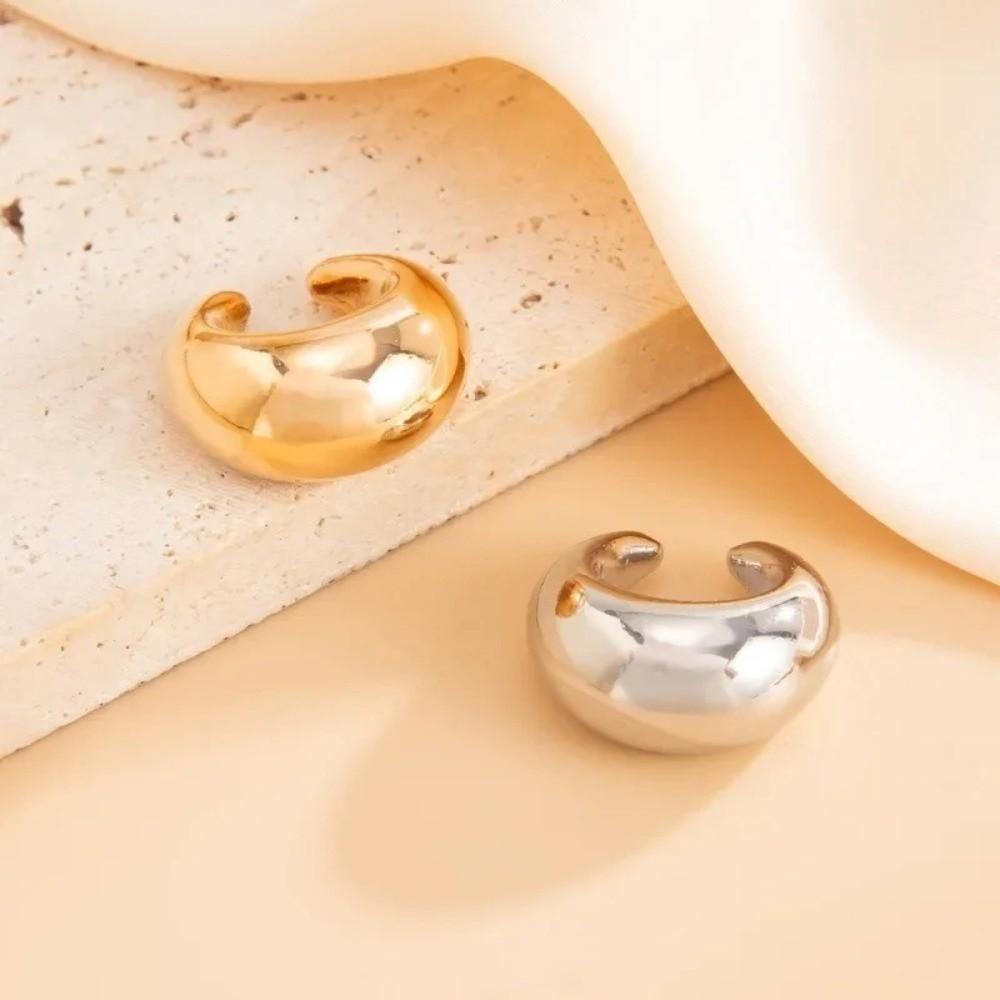 Gold Multilayer Hollow Ear Clips Water Drop Ear Cuff Jewelry Simple Fake Piercing Earrings Daily