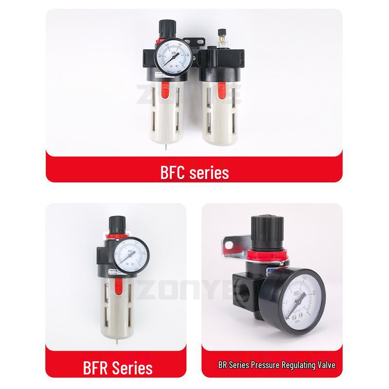 Air Source Processor 2-Piece Oil-Water Separator AR/BR/BFR/BFC2000 Air Filter Pressure Regulator.
