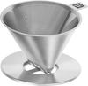 ZWILLING Stainless Steel Coffee Dripper with Paperless Filter (1-4 Cups), Dishwasher Safe, Z1024-005