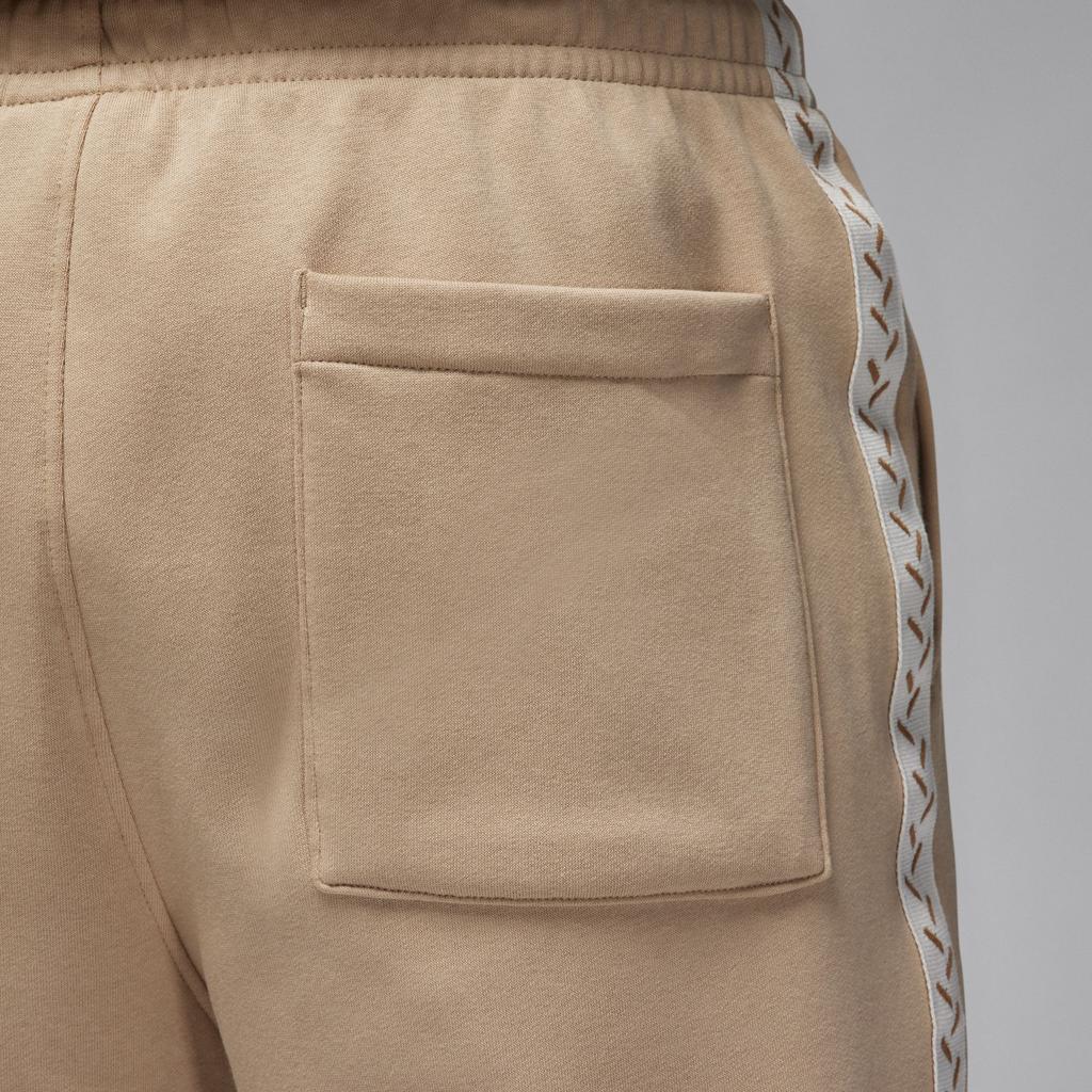 Jordan Flight MVP Jednokolorowe Sznurowane Casualowe Zwężane Dzianinowe Joggersy Męskie Joggersy Khaki FN6356-244