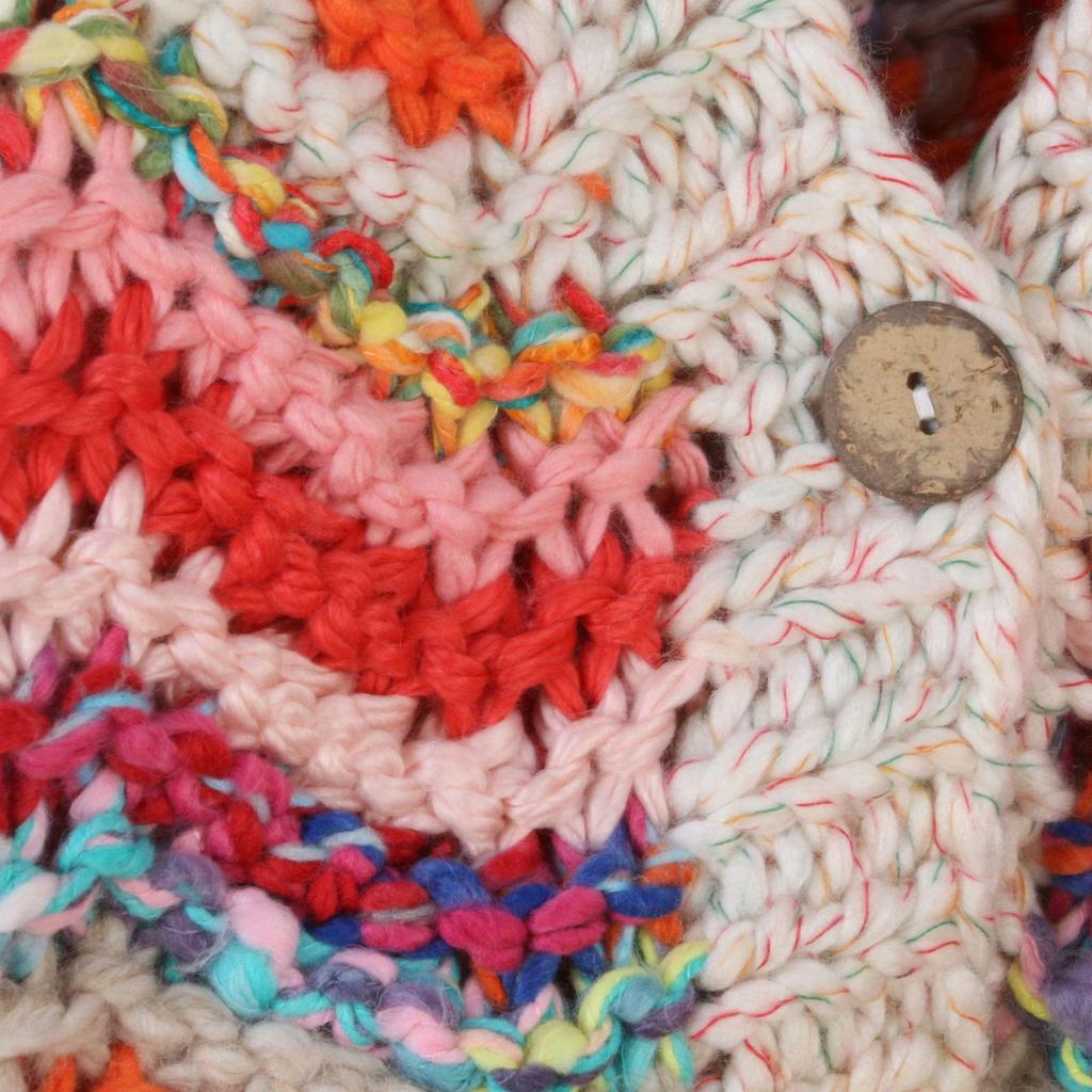 European-American Trendy Rainbow V-Neck Cable Knit Cardigan Sweater - Autumn & Winter Loose Fit for Women.