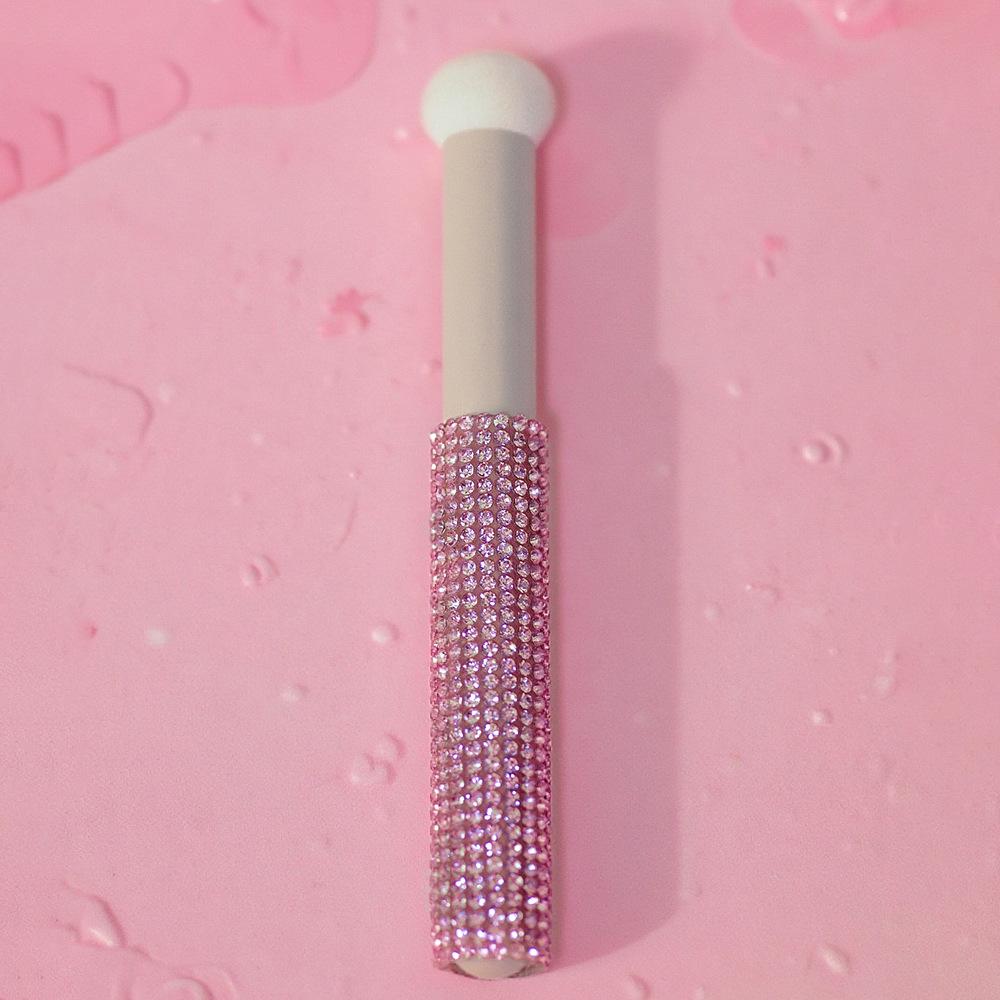 

High appearance level Mushroom round head concealer brush Artificial diamond-set sponge small head eye painless brush