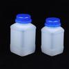 2 Piezas 250/500/800ml Blanco Plástico HDPE Vacío Cuadrado Botella Botella de Reactivo Laboratorio Muestras Frascos Antirrobo Azul Tapa de Rosca