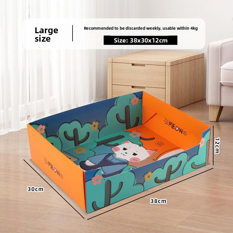 Outdoor Special Disposable Cat Litter Box Large Portable Thickened Foldable Household Cat Toilet Outdoor Artifact