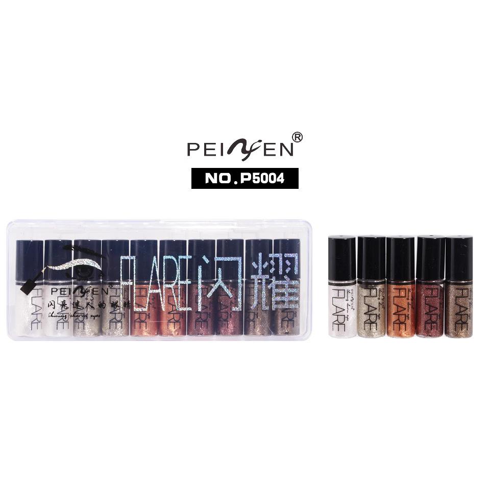 

Pearlescent Liquid Glitter Eyeshadow Set with Under-Eye Bag 5004Z-B