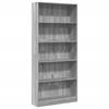 Bookshelf Grey Sonoma 80x24x176 cm Engineered Wood