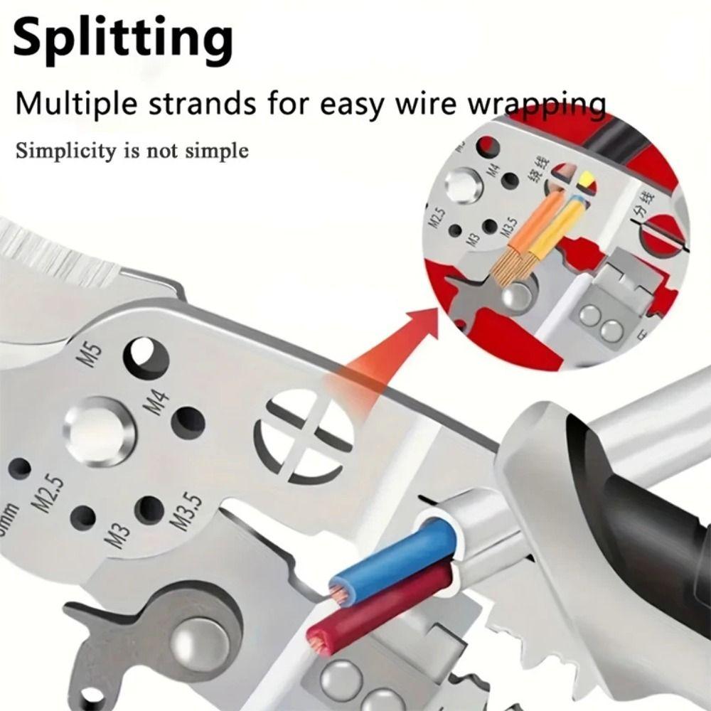Wire Branching Electric Cable Stripper Anti-Slip Wire Crimping Cutter  Stripping Tool