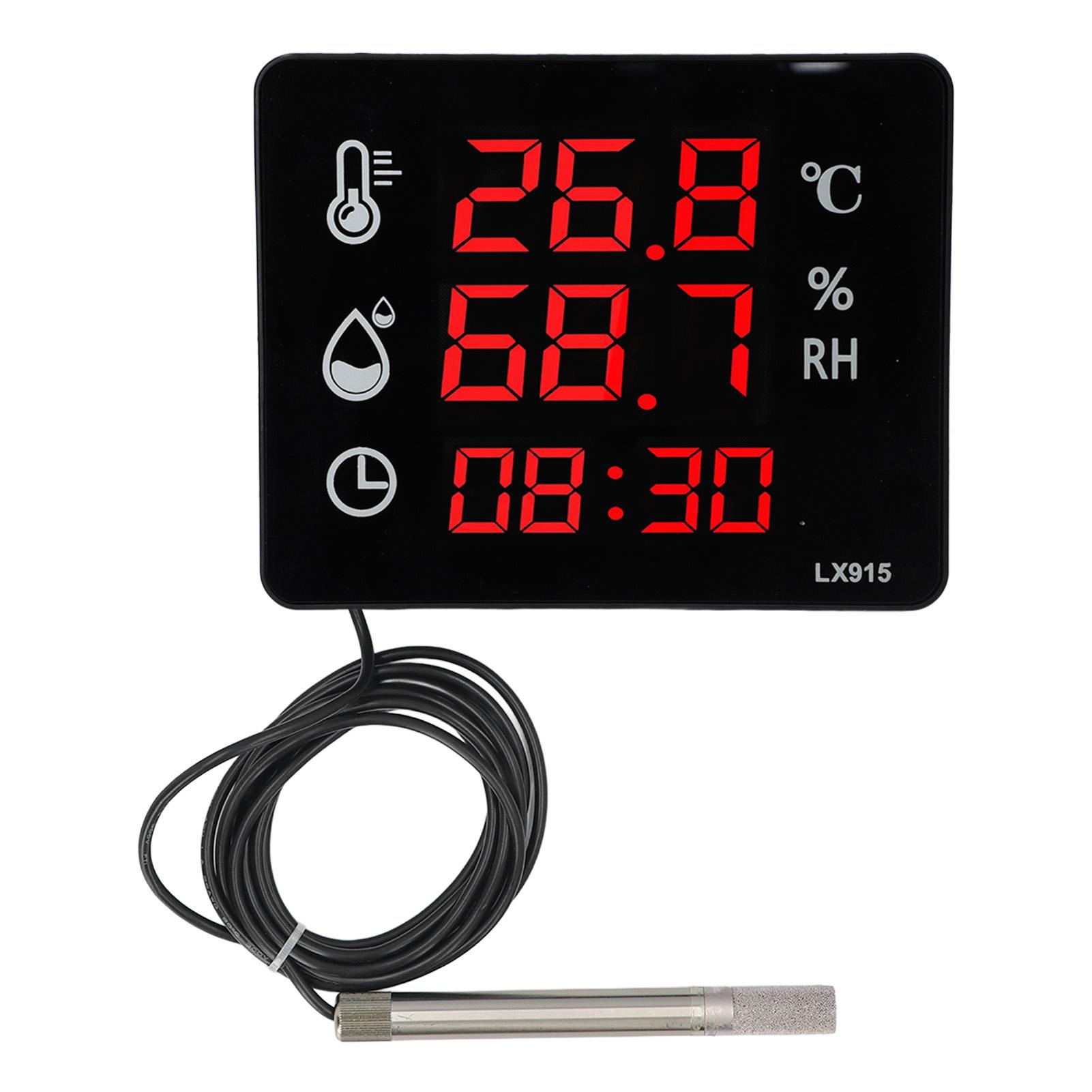 

Цифровой гигрометр-термометр высокой точности, светодиодный дисплей, измеритель температуры и влажности с часами