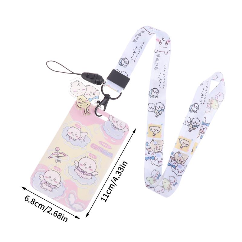 Cute Cartoon Neck Strap Lanyard Card Cover For Student Id Card Teacher Strap Badge Holder Photo Card Diy Hang Rope Keyring