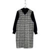 Diagram 22 Year Old White X Black Tweet One Piece Dress 36 Black White TweedUsed