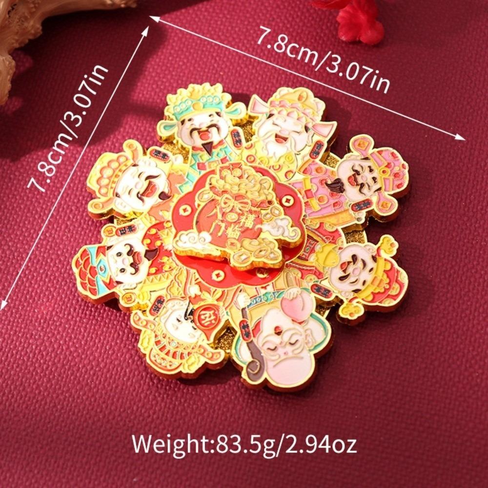 Cartoon New Year Magnetic Sticker God of Wealth Chinese Refrigerator Sticker  Celebration Party