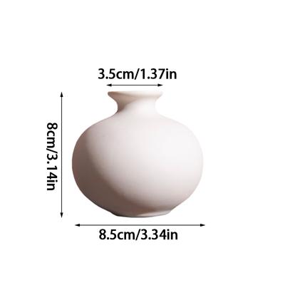 1ks Moderní bílá aromaterapeutická keramická malá váza na květinové aranžmá