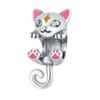 Beads 9 Sterling Silver Cat Beaded Diy Handmade Bracelet Necklace Jewelry Design