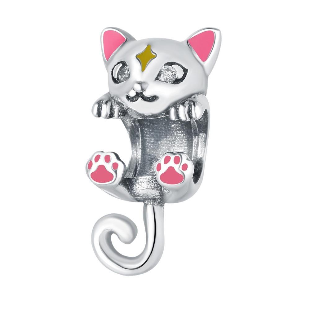 Beads 9 Sterling Silver Cat Beaded Diy Handmade Bracelet Necklace Jewelry Design