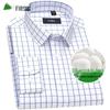 FIRS Men's Silk-Blend Non-Iron Business Casual Long-Sleeve Shirt