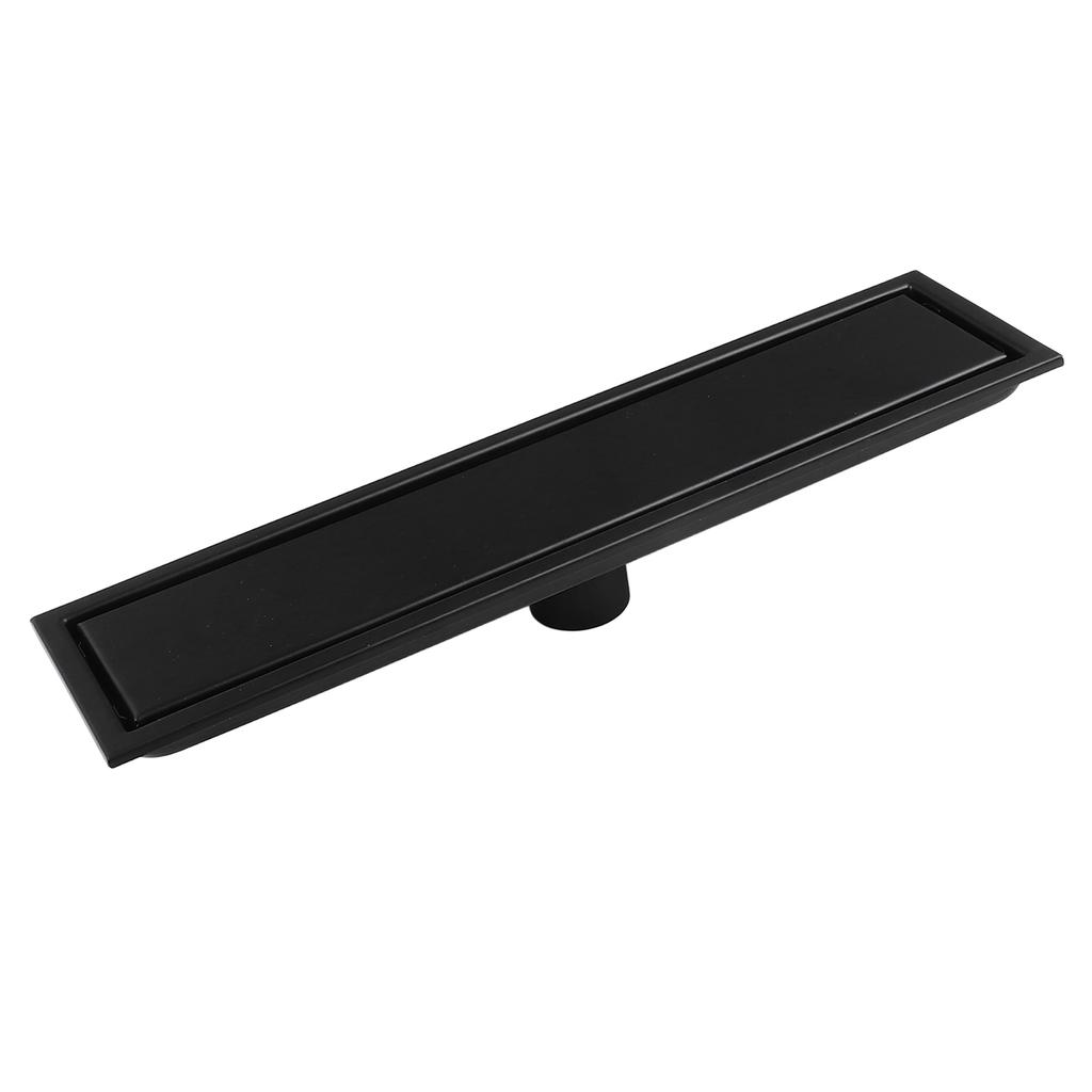 Shower Floor Drain 40cm Long Rectangular Prevent Backflow Odor Fast Drainage Stainless Steel Floor