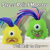 Pull Hair Screaming Monster Fidget Toy, Stress Relief Sensory Toy with 6 Funny Sounds, Soft Silicone Hair Prank Toy for Kids Adults
