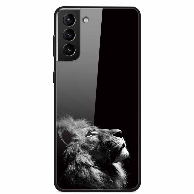 For Samsung S22 5G Cases S22Plus S22Ultra 5G Tempered Glass Hard Back Cover for Samsung Galaxy S22 Plus Case S22Ultra S22+ Cover
