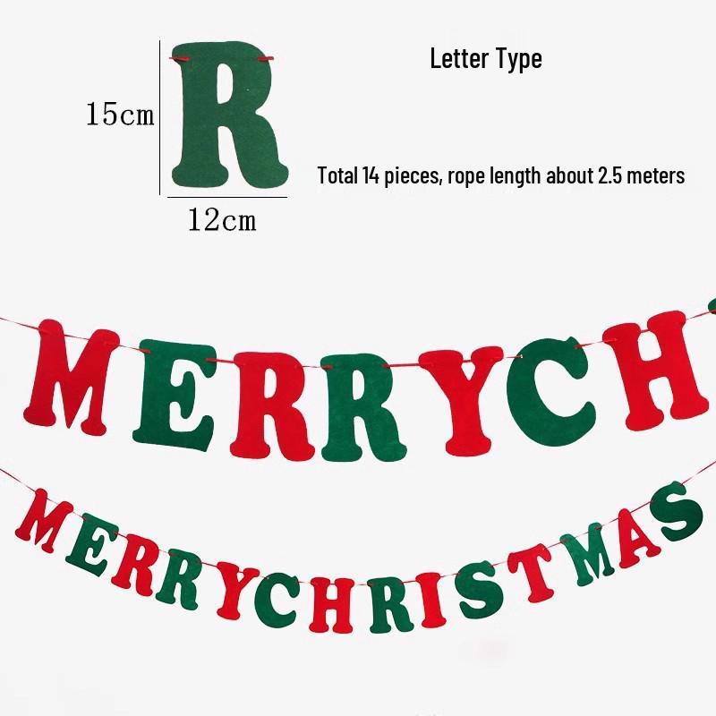 Santa Claus Christmas Bunting: Hanging Ornaments for Shop Window and Scene Decoration