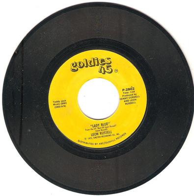 7inch Plaat LEON RUSSELL - Lady Blue / Back To The Island P2802 GOLDIES 45 1975 VS Rock Gebruikt