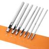 7pcs 0.5mm-5mm Hollow Punch Leather Hole Punch Cutter Round Leather Craft Working Tool for Watch Strap Canvas Belt Paper Plastic