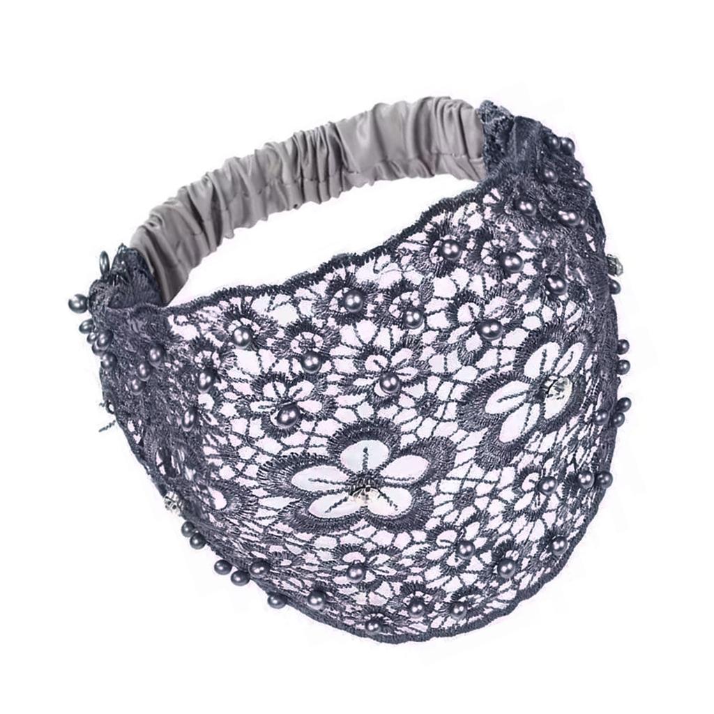 Hollowed Beaded Hairband for Women French Half Hat Hairhoop Elegant Evening Dress Headband Formal Party Head Accessories