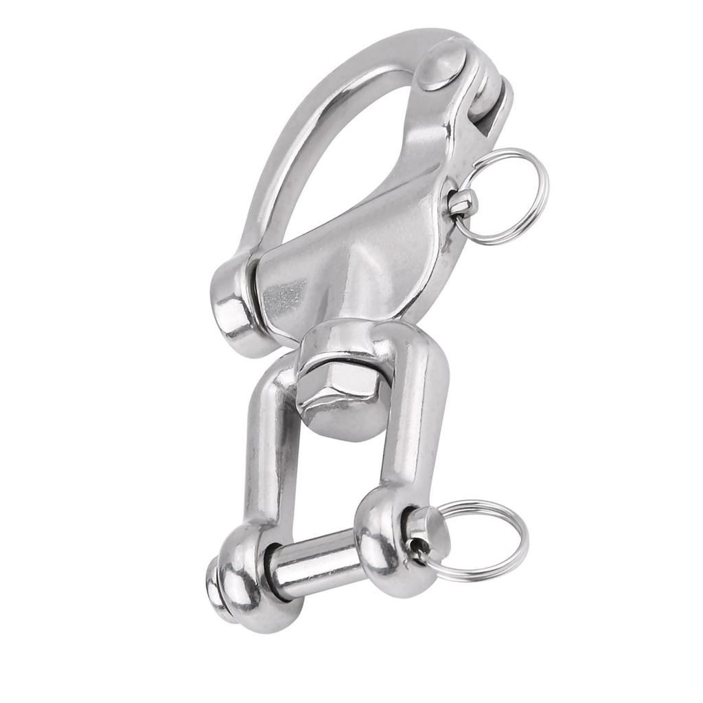 316 Stainless Steel Jaw Swivel Snap Shackle for Sailboat Spinnaker Halyard 03#