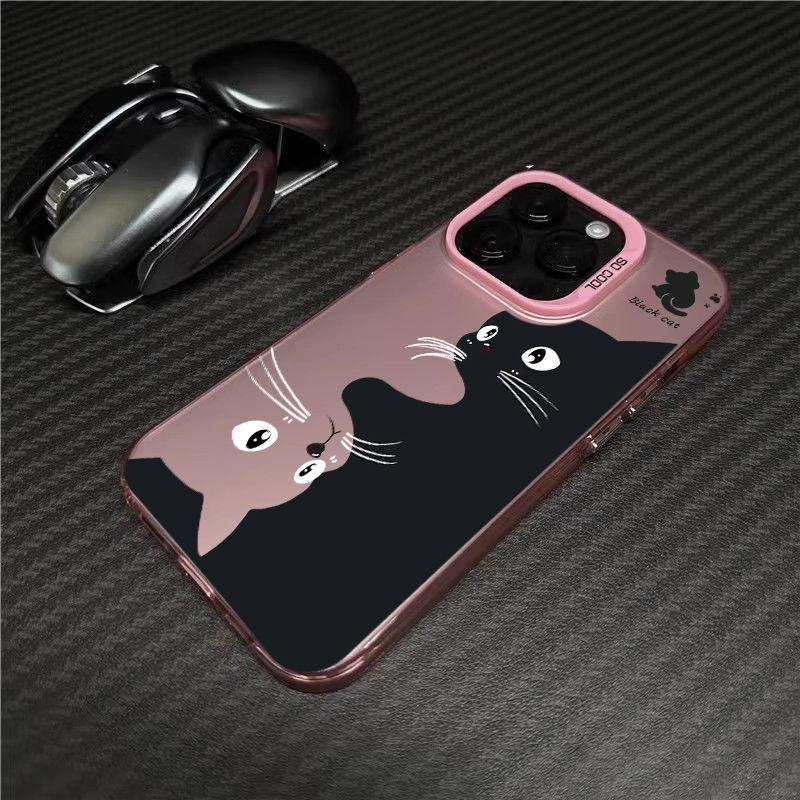 Cute Black Cat Claw Phone Case For Xiaomi Redmi Note 15 13 14 Pro Plus Redmi 15C 15 A5 A3 14C 13C 12C 10C Hard Silver Laser Para Redmi A3