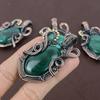 Malachite Handmade Copper Wire Wrap Jewelry Pendant 2.64" S8R62