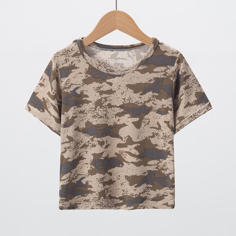Summer Kids' American Style 3-Piece Set: Short-Sleeved Top, Shorts & Long Pants