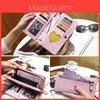 Women's Luxurious Leather Zipper Long Wallet With Large Capacity And Hasp Handbag