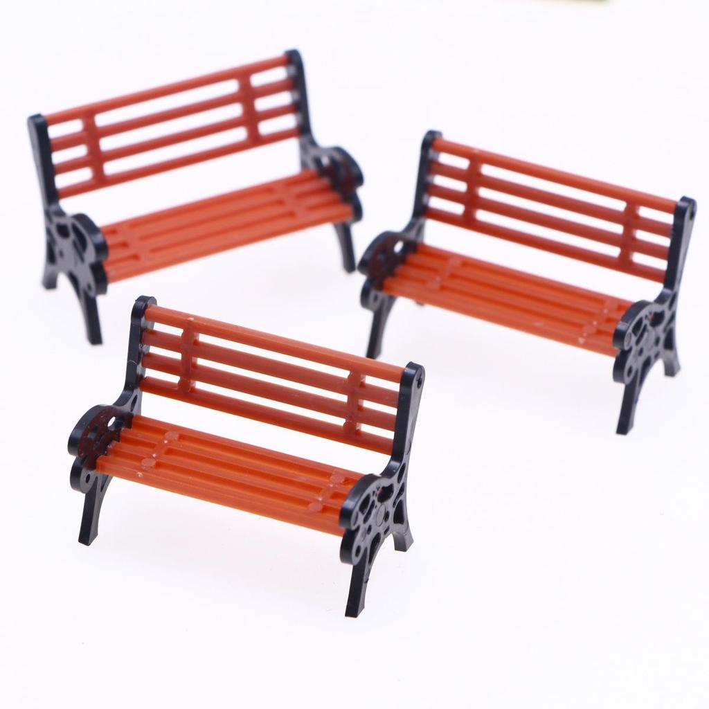 Miniature Park Bench Recliner for Moss Succulent Terrarium and Sand Table Models