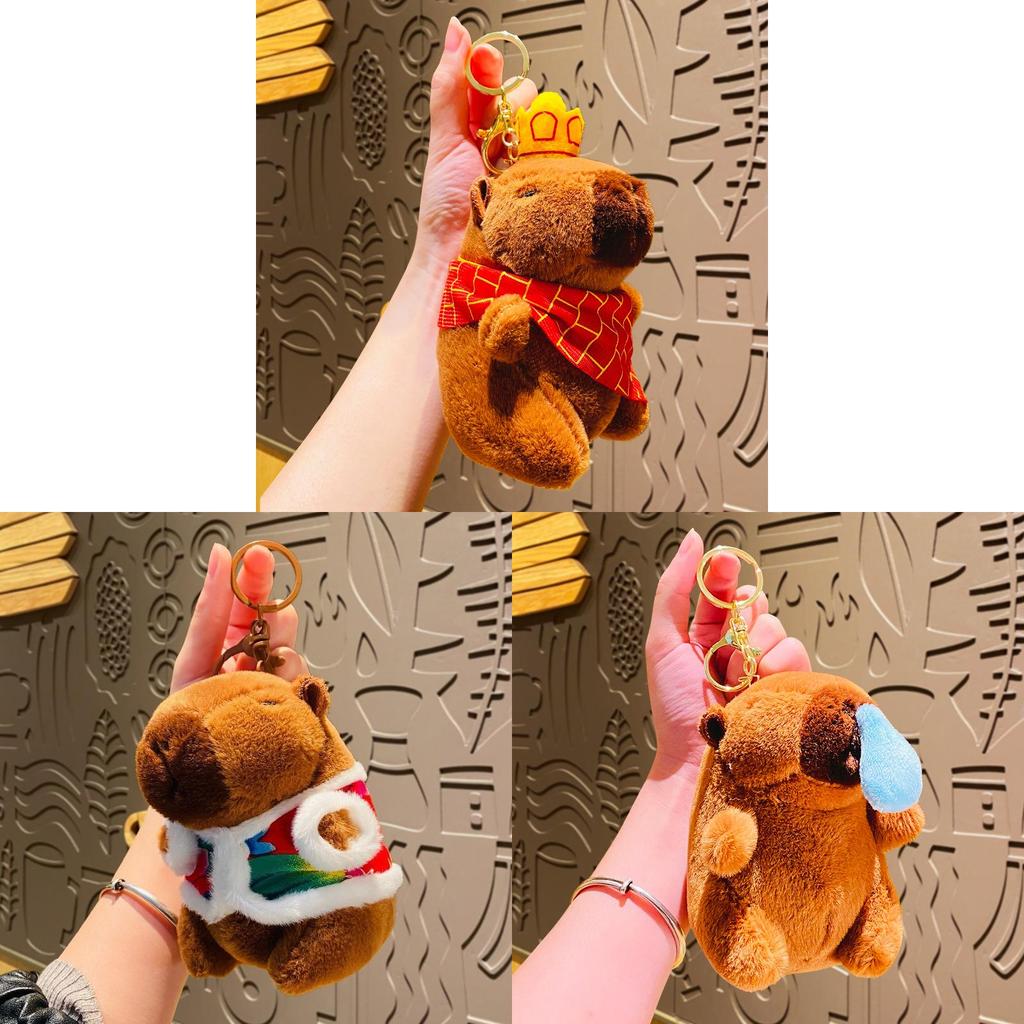 Cute Plush Capybara Keychain Backpack Pendant Wholesale Creative Cartoon Gift
