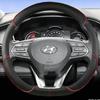 Skórzana Pokrowiec na Kierownicę Samochodową dla Hyundai I30 Tucson Ioniq N Grand I10 Elantra I30n I20 Ix35 Palisade Ix20 Kona Santa fe