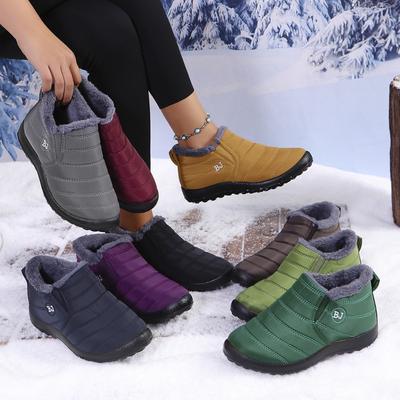 Nouveaux Chaussures en Coton Hiver 2025 - Bottes de Neige Épaissies Doublées Polaire Ultra-Légères Chaudes Chaussures de Marche Décontractées