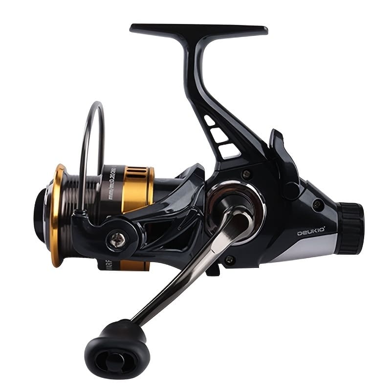 Double Unloading Front and Rear Brake Fishing Reel Full Metal Spool for Both Left and Right Hand Use Aluminum Alloy and Nylon Construction