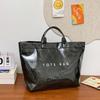 Letter Tote Bag 2025 New Transparent Simple Large Capacity Handbag Retro Women's Bag