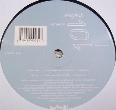 12inch Record AFROWAX - English 101 P1903 Product 19 Reco 1997 US Dance & Electronica Used