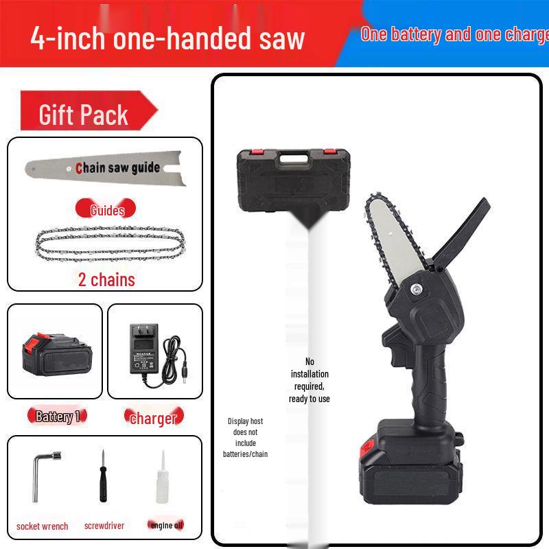 German Cordless Handheld Lithium Chainsaw: Compact, One-Handed Pruning and Felling Saw for Outdoor Use