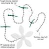 2Pcs Premium Drain Hair Catcher Flower Shower Hair Cleaning Chain Bathroom Drain Strainer Hair Catcher Chain Hook
