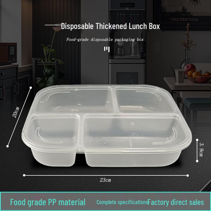 Disposable Korean 4-Compartment Meal Box